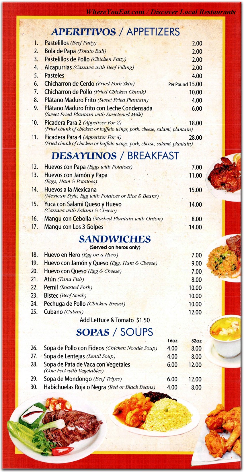 menu image