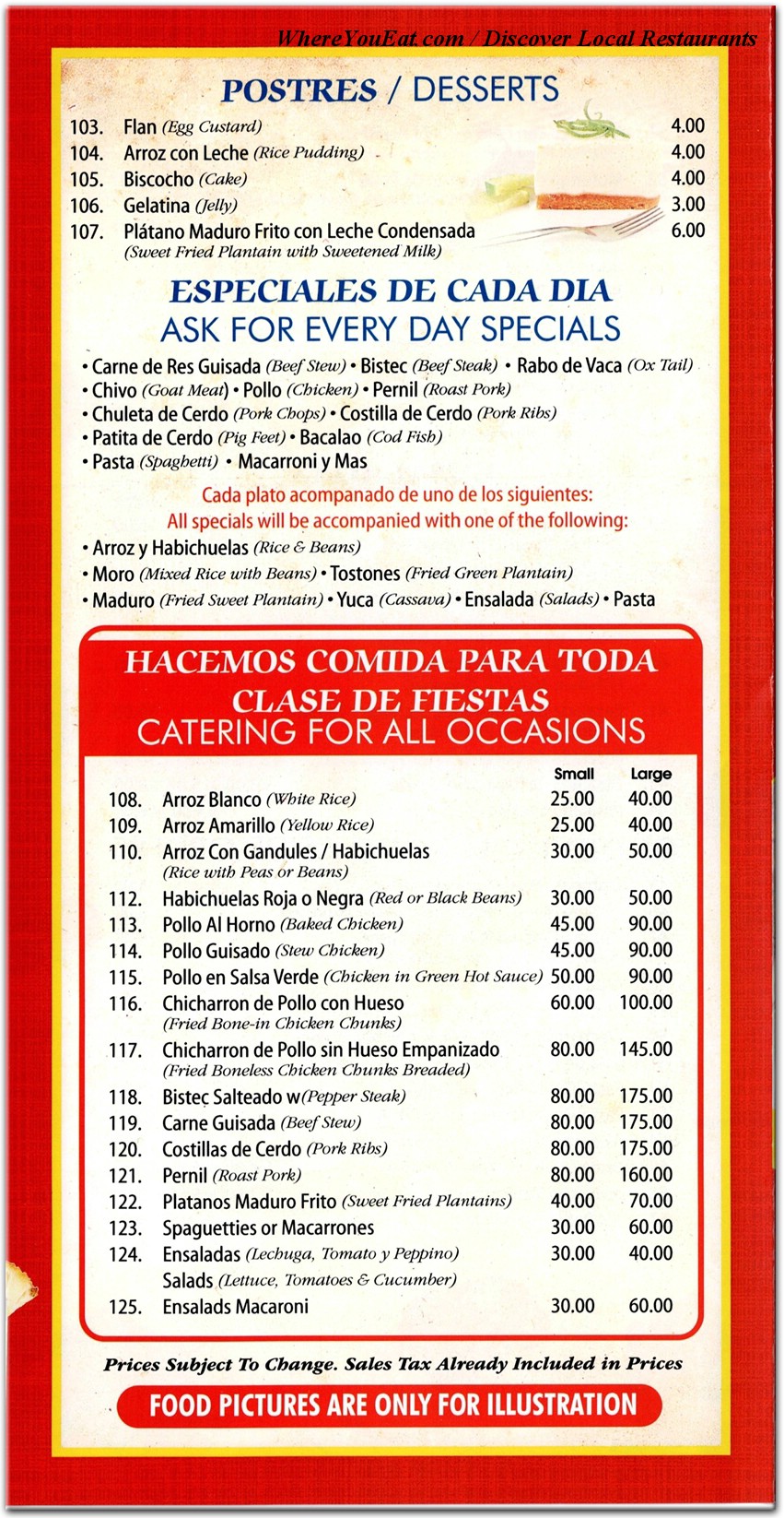 menu image