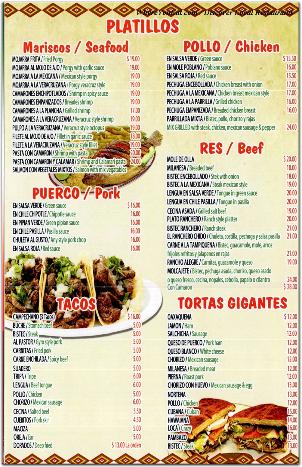 menu image