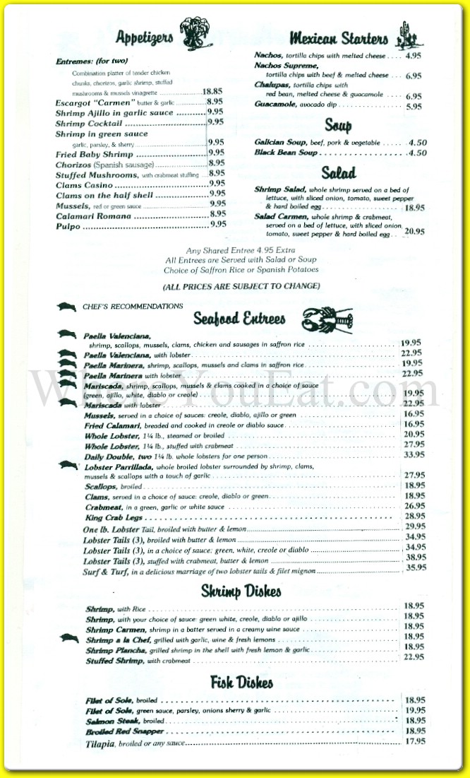 Carmens Restaurant In Staten Island Menus And Photos