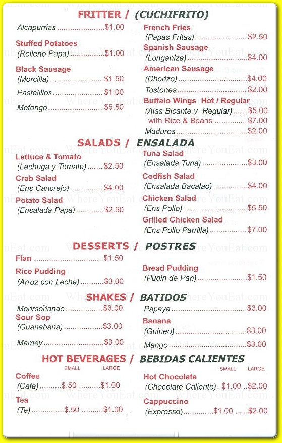 menu image