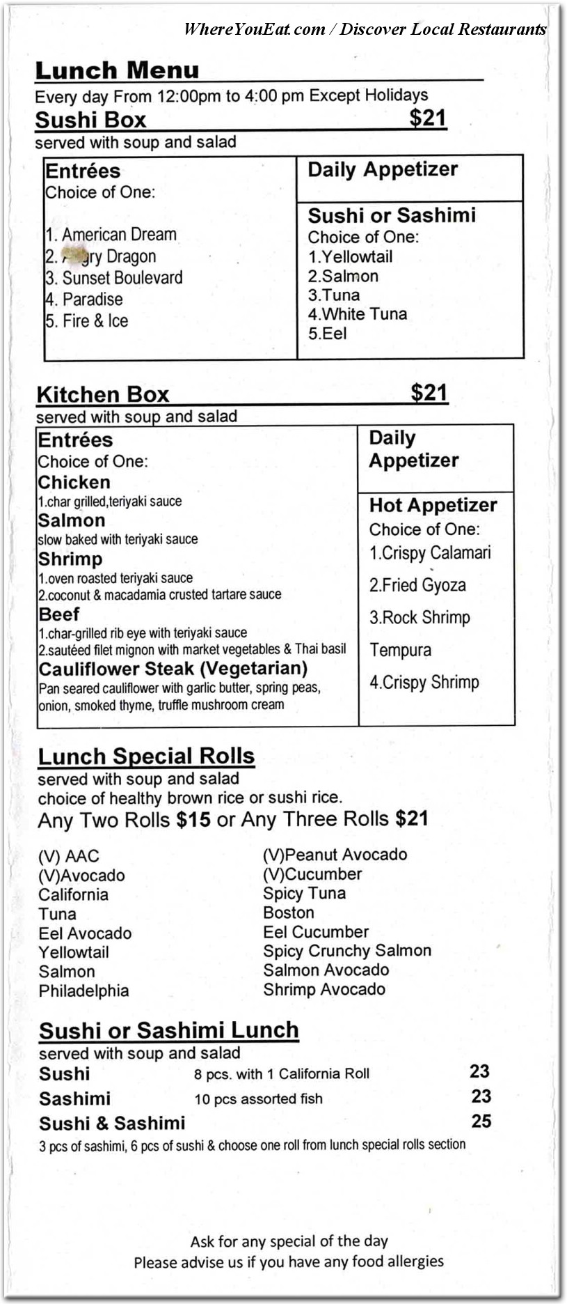 menu image