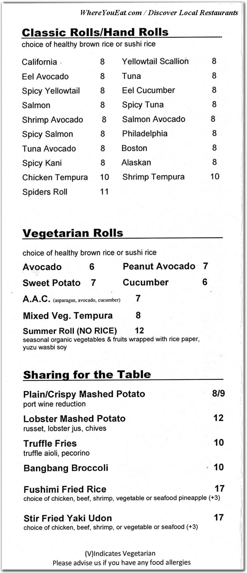 menu image