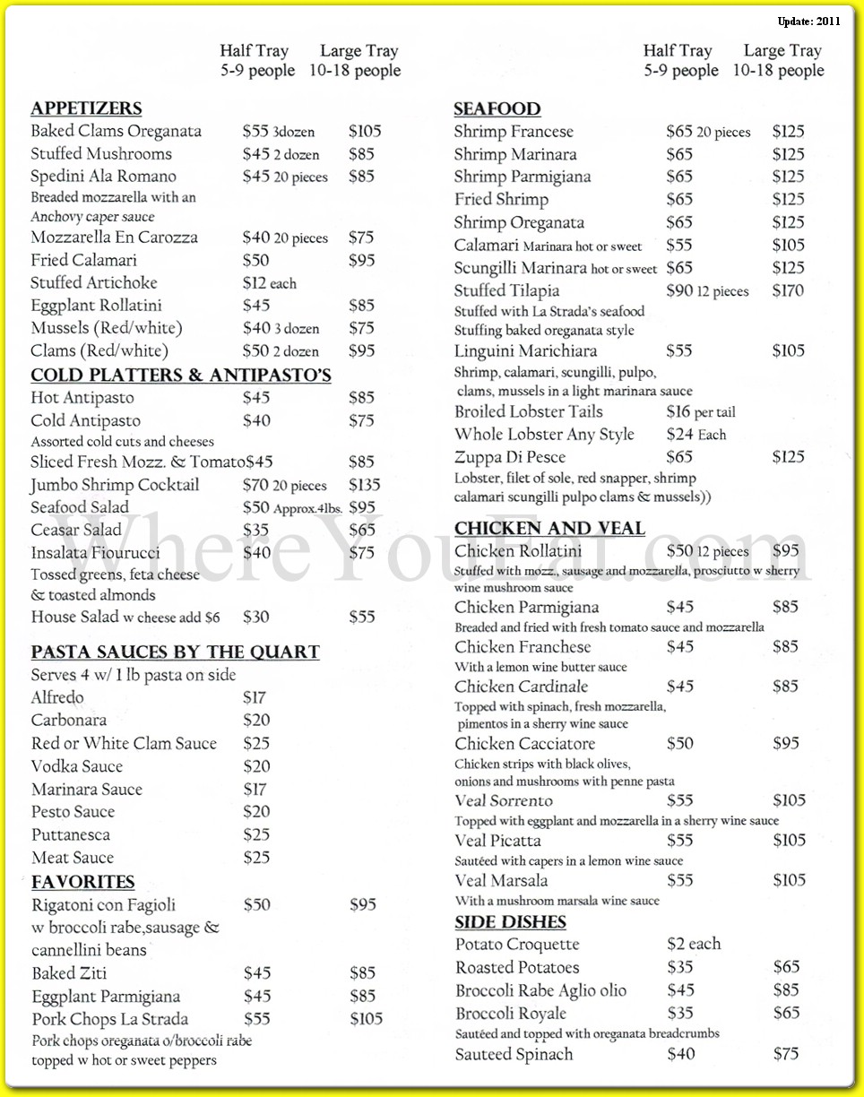 La Strada Restaurant in Staten Island / Menus & Photos
