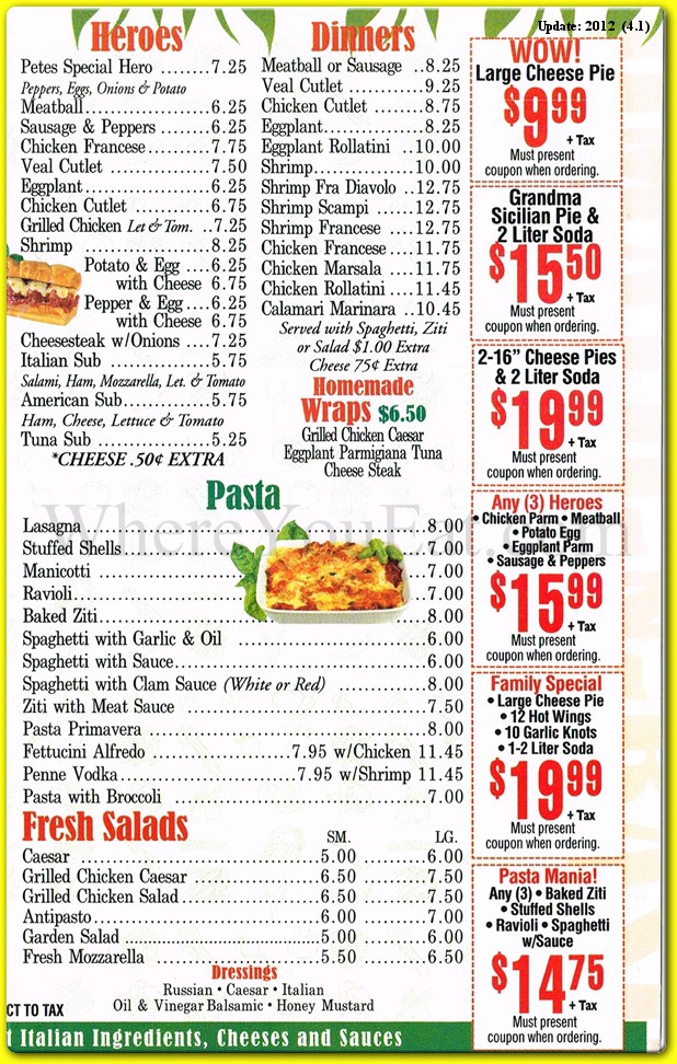 menu image