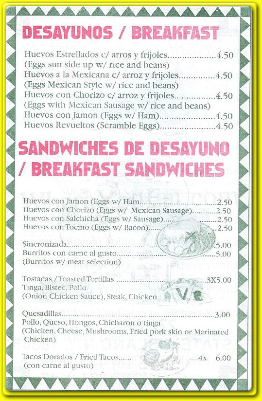 menu image