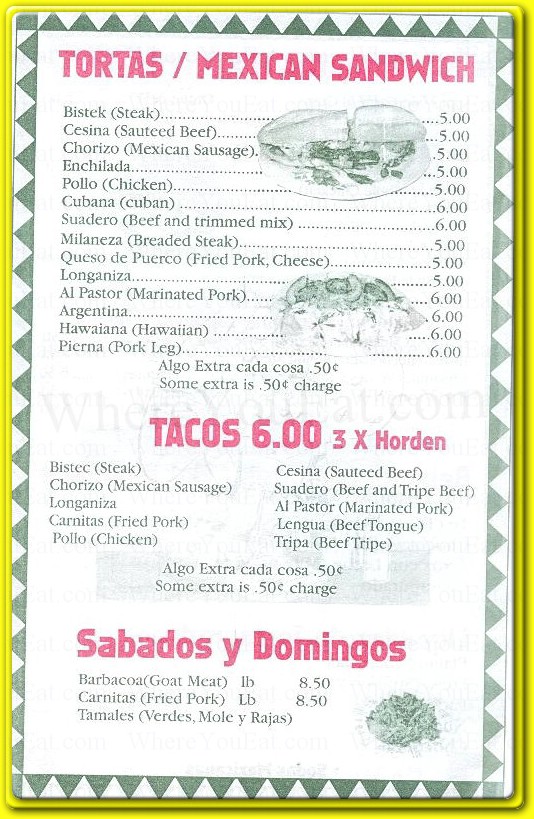 menu image