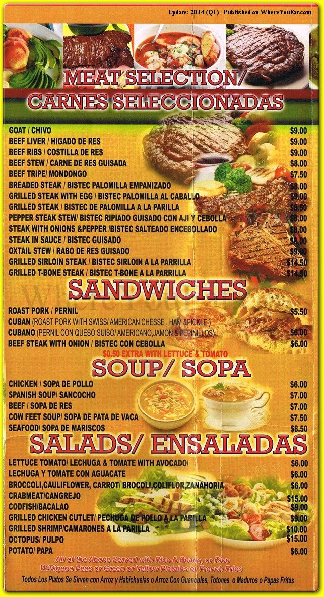 menu image