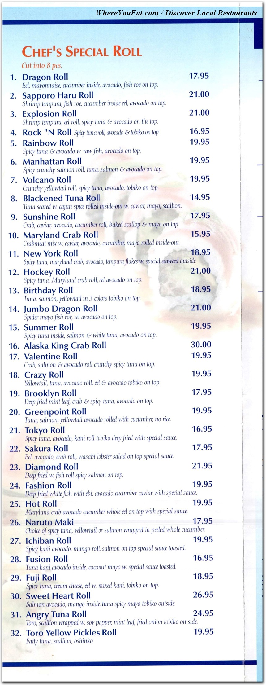 menu image