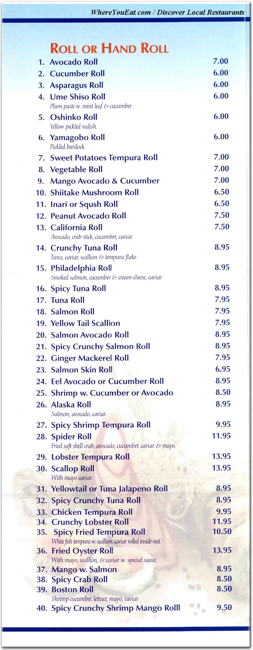 menu image