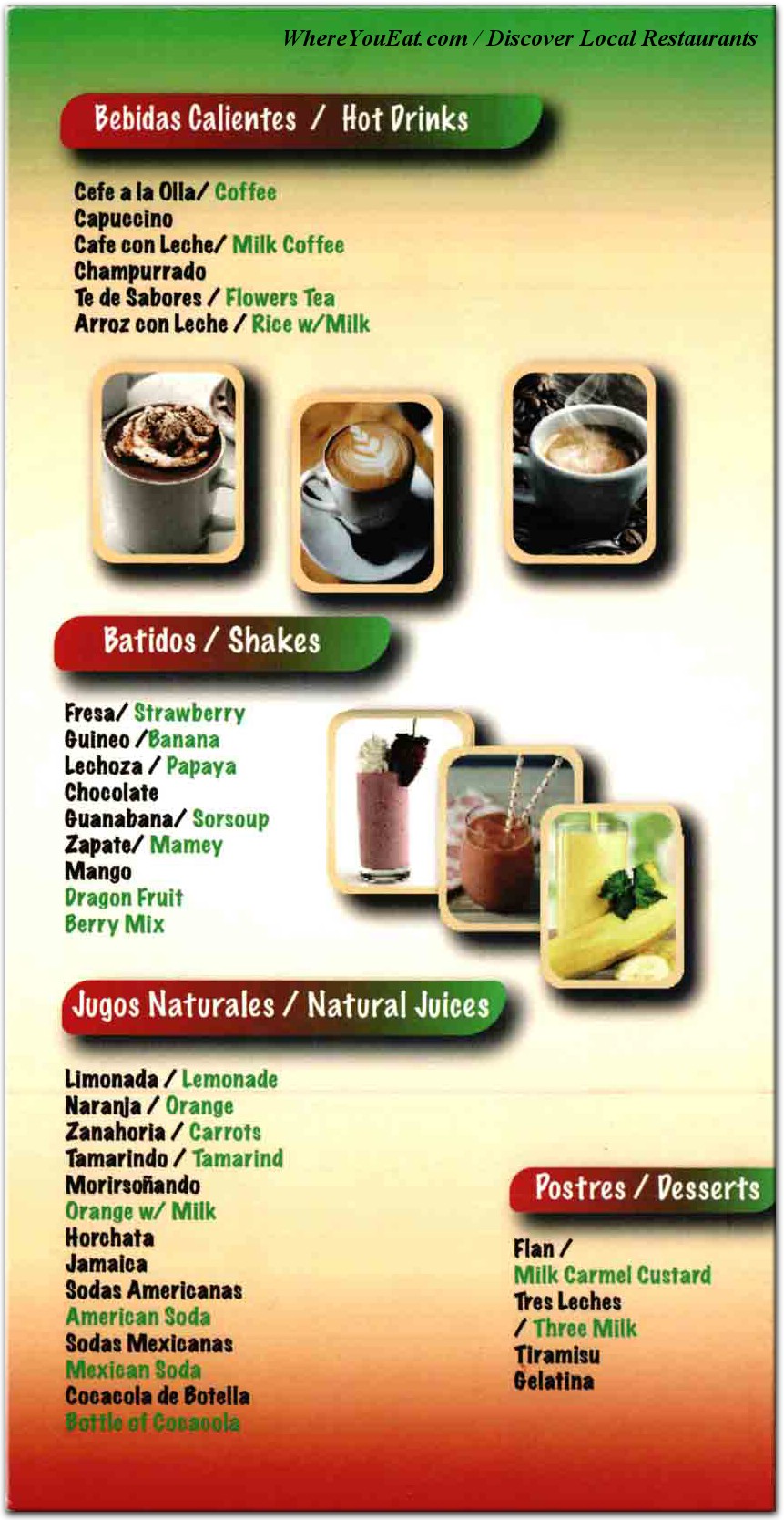 menu image