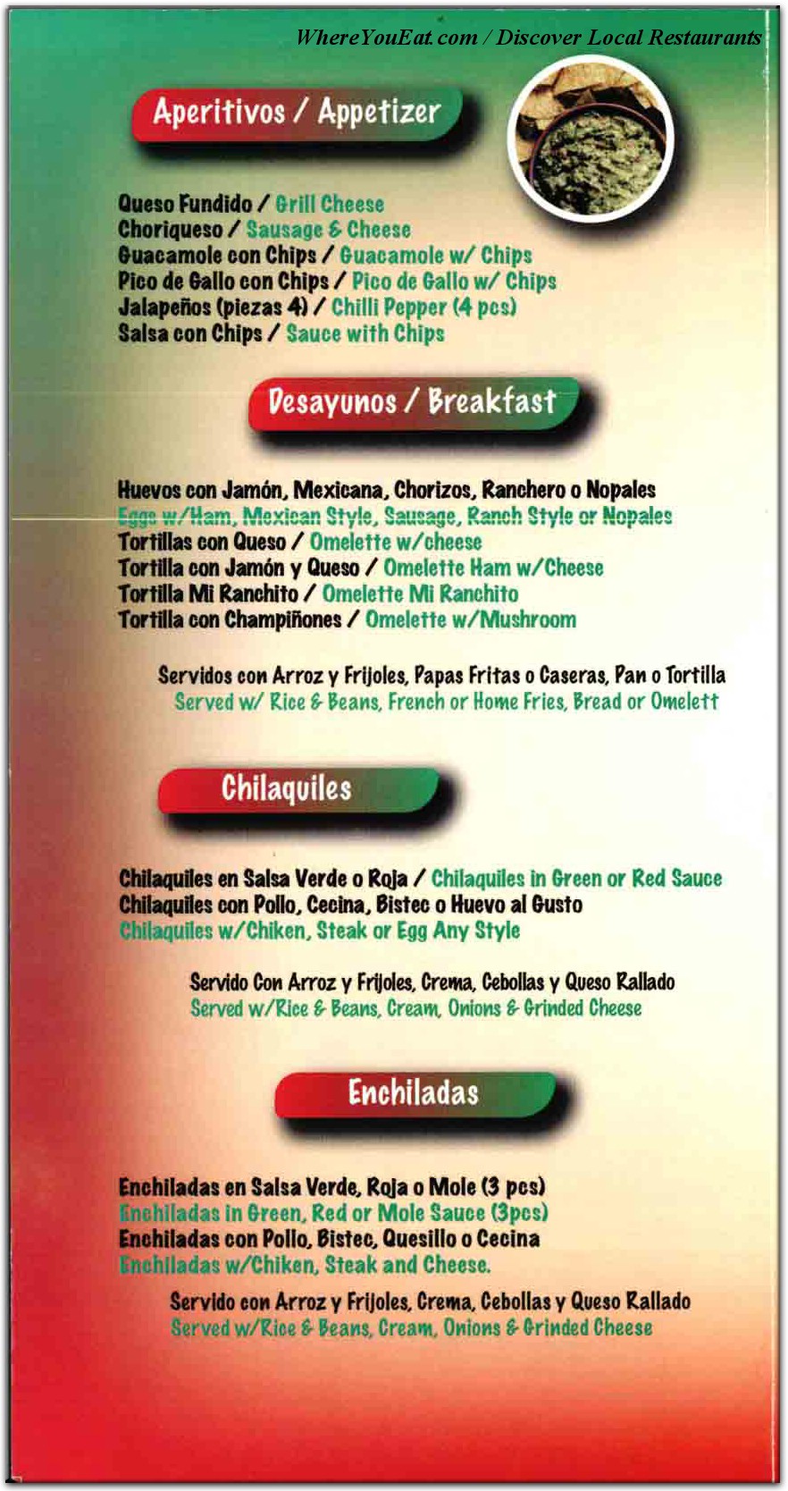 menu image