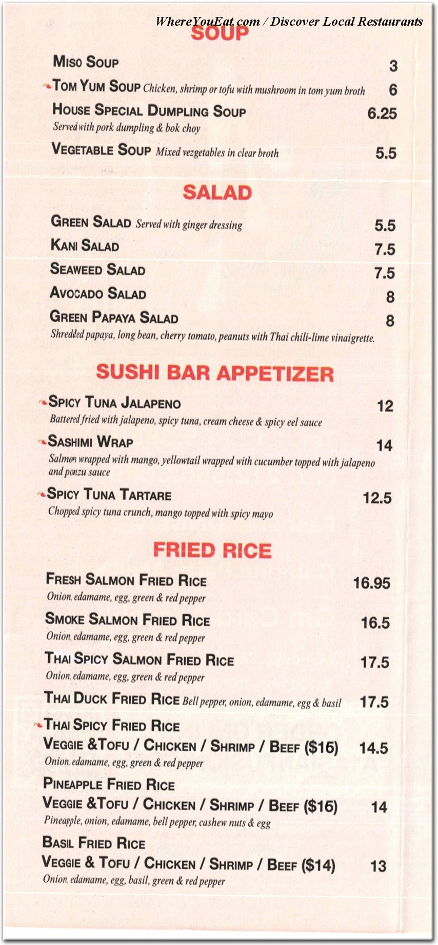 menu image