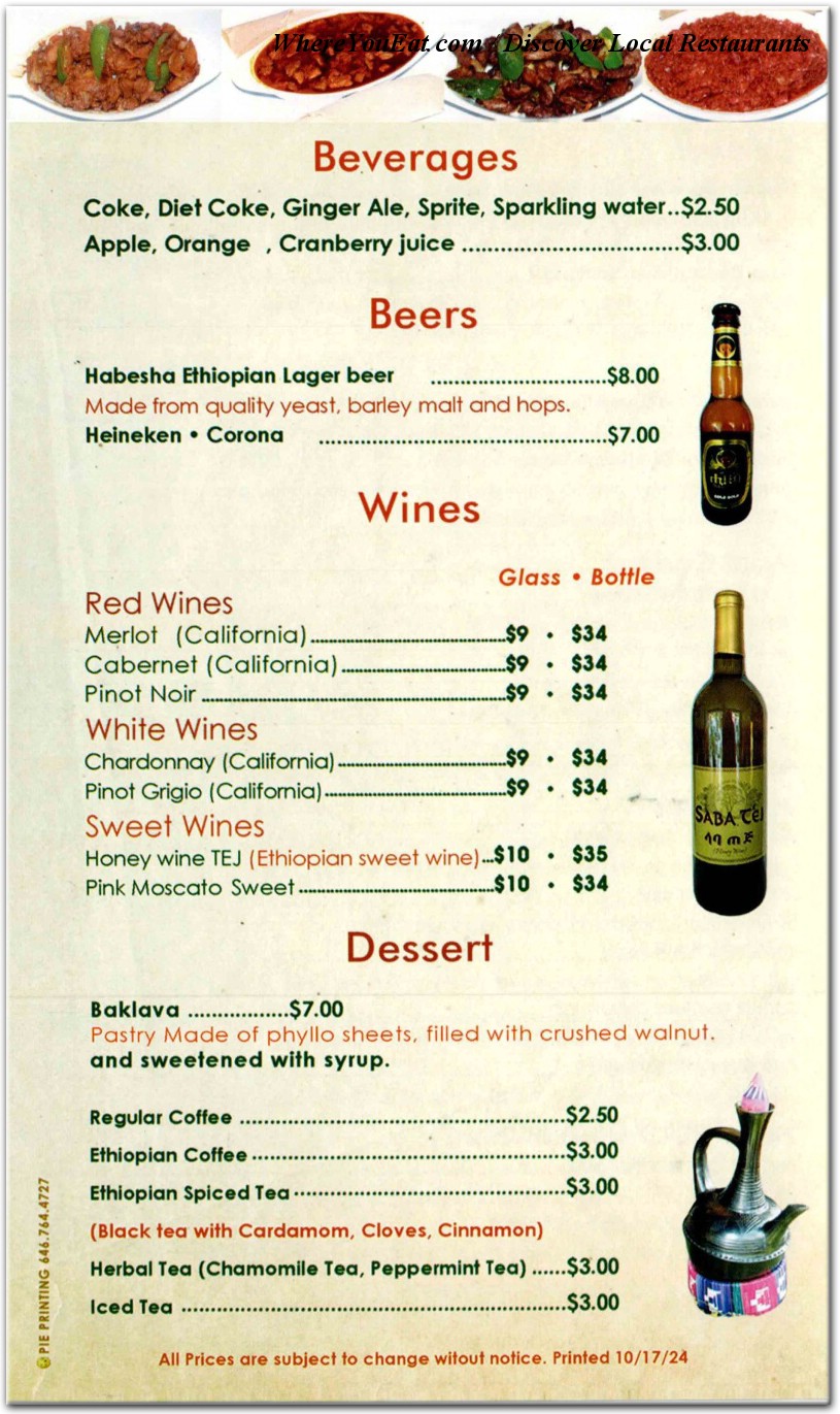 menu image