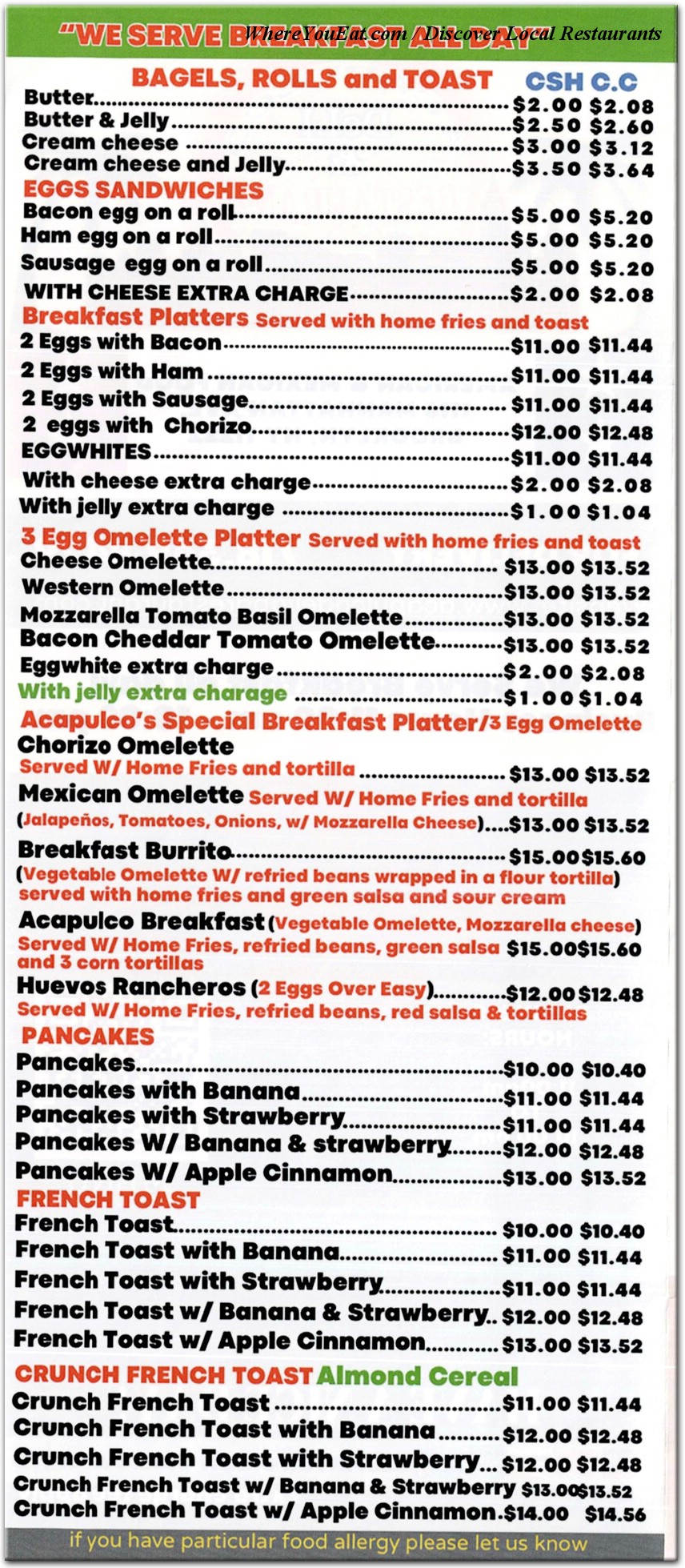 menu image