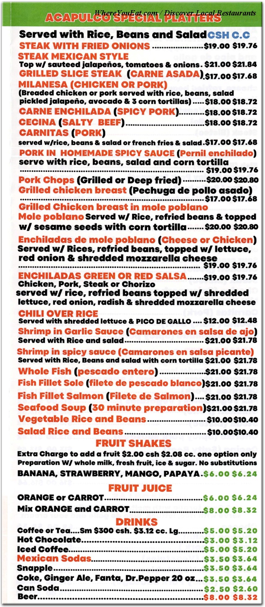 menu image