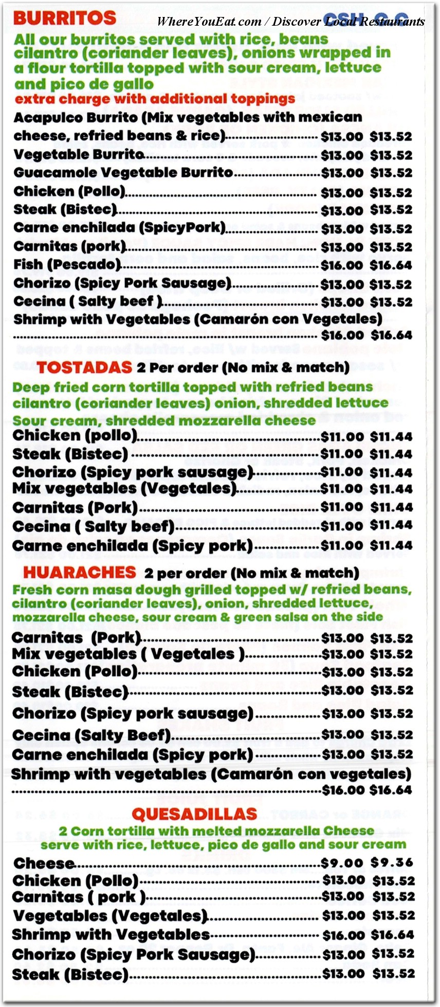 menu image