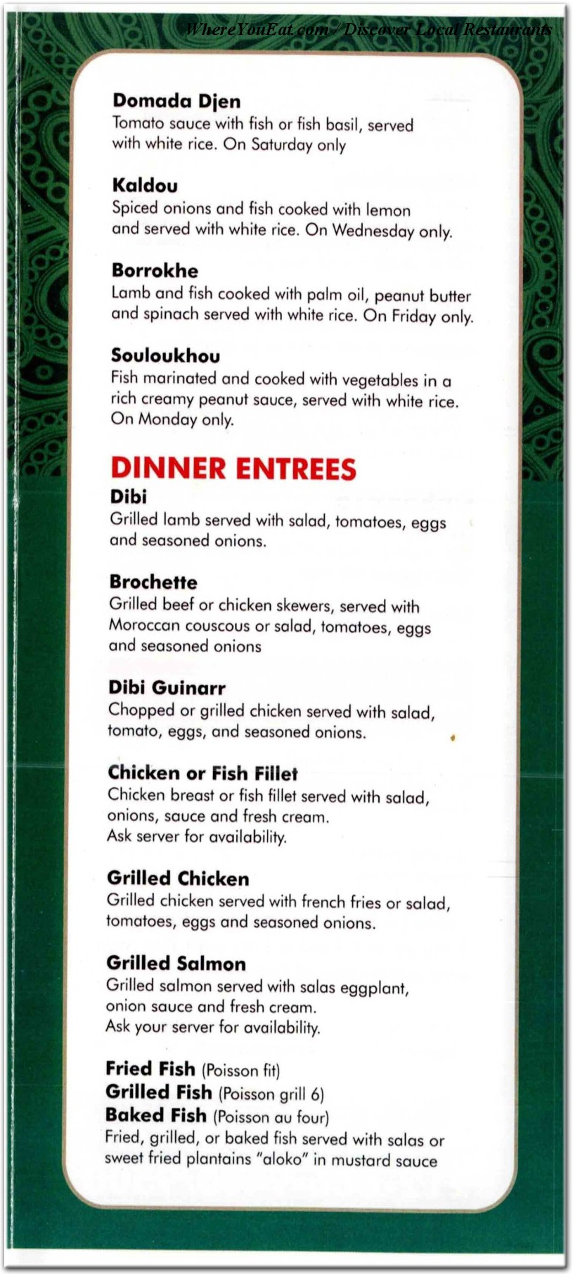 menu image
