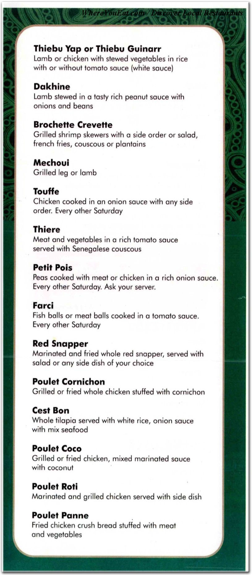 menu image