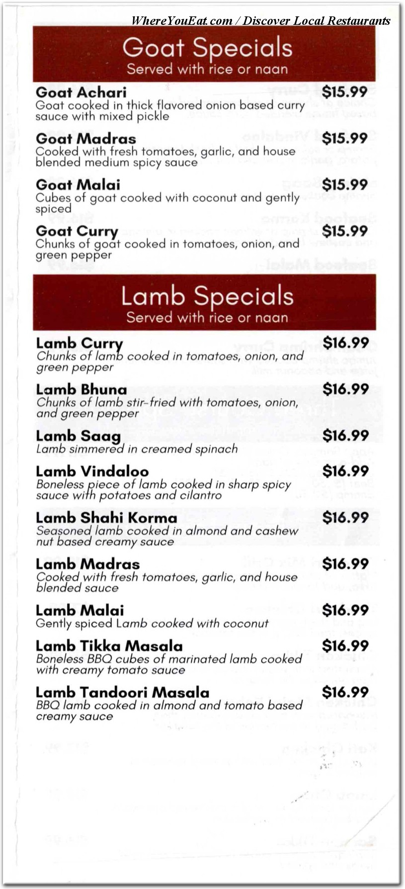 menu image