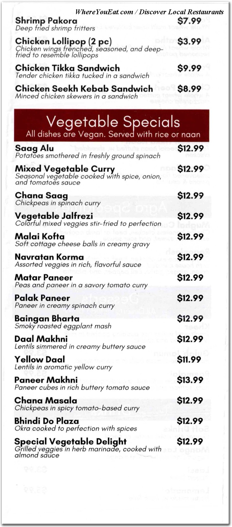 menu image