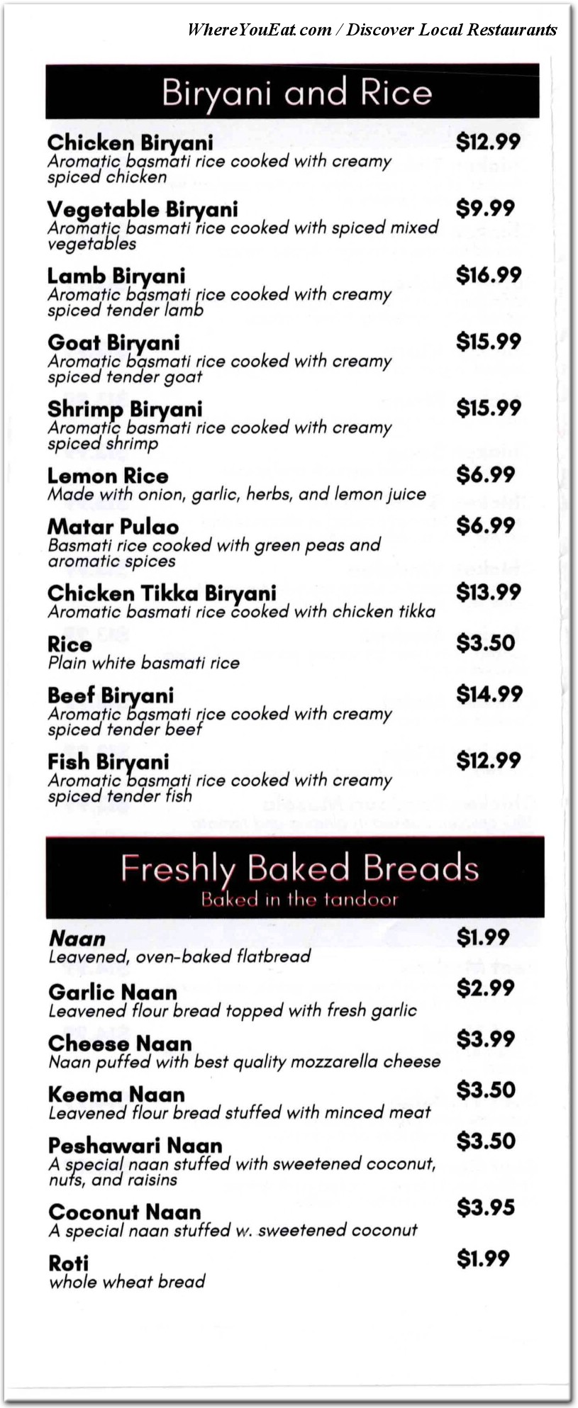 menu image