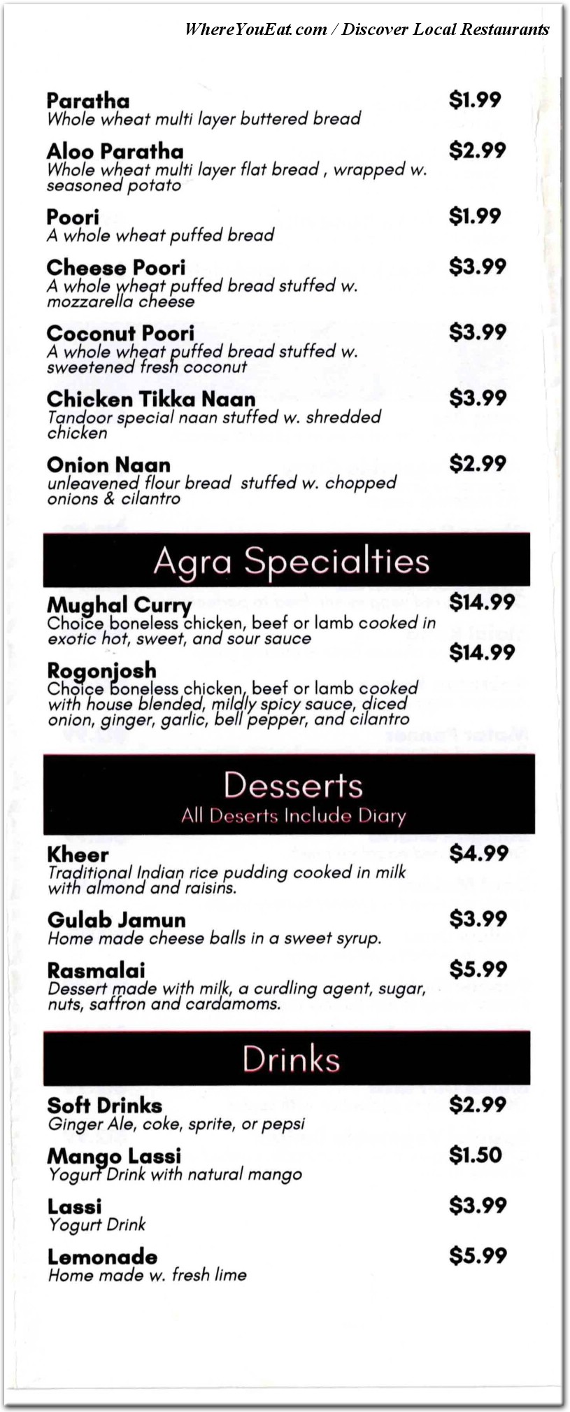 menu image
