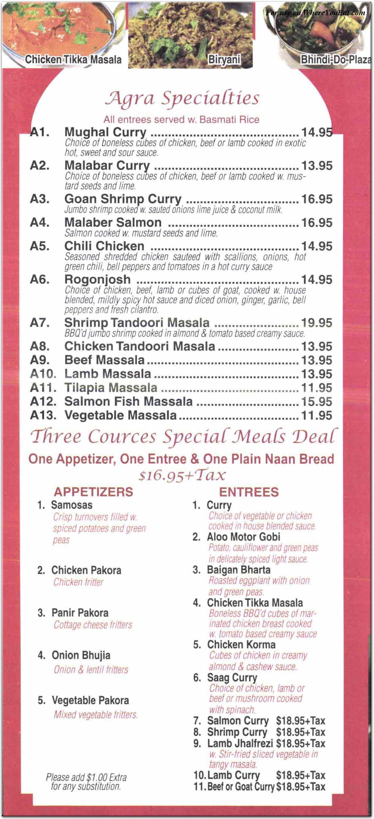 Agra Grill Restaurant In The Bronx Menus Photos   6 