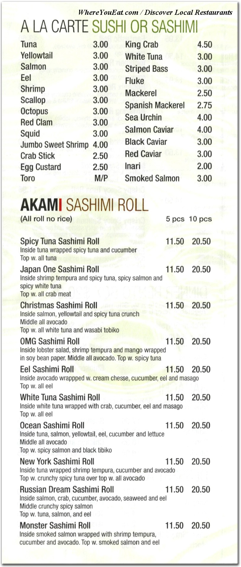 menu image