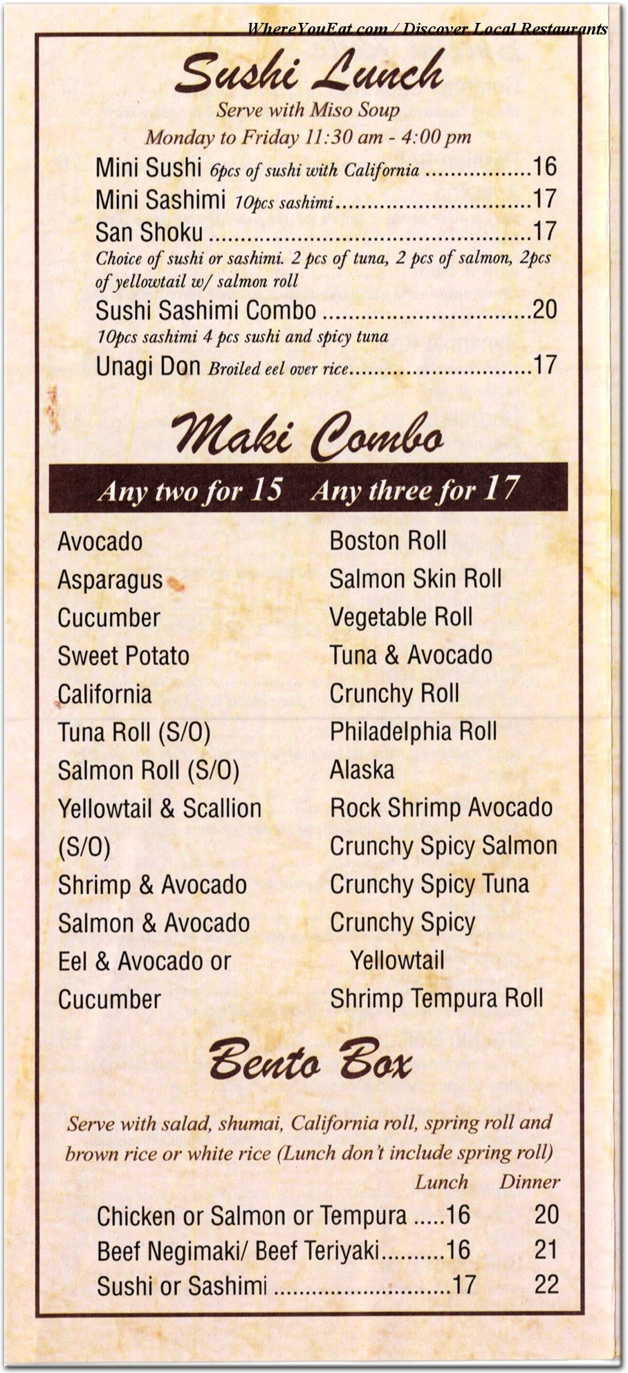 menu image