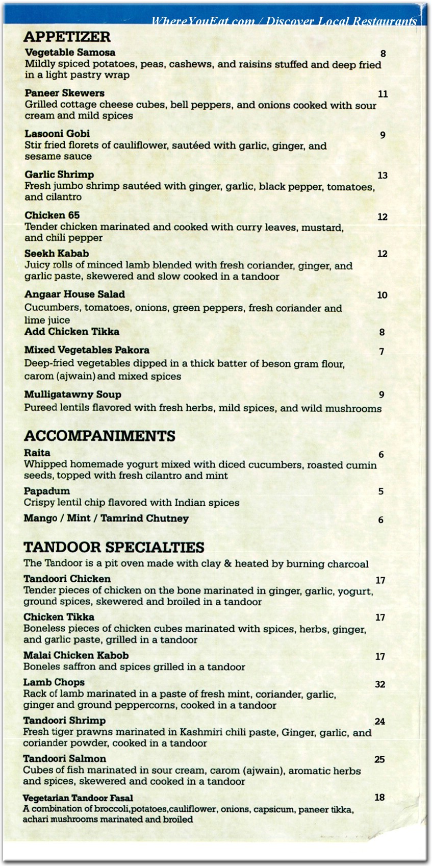 menu image