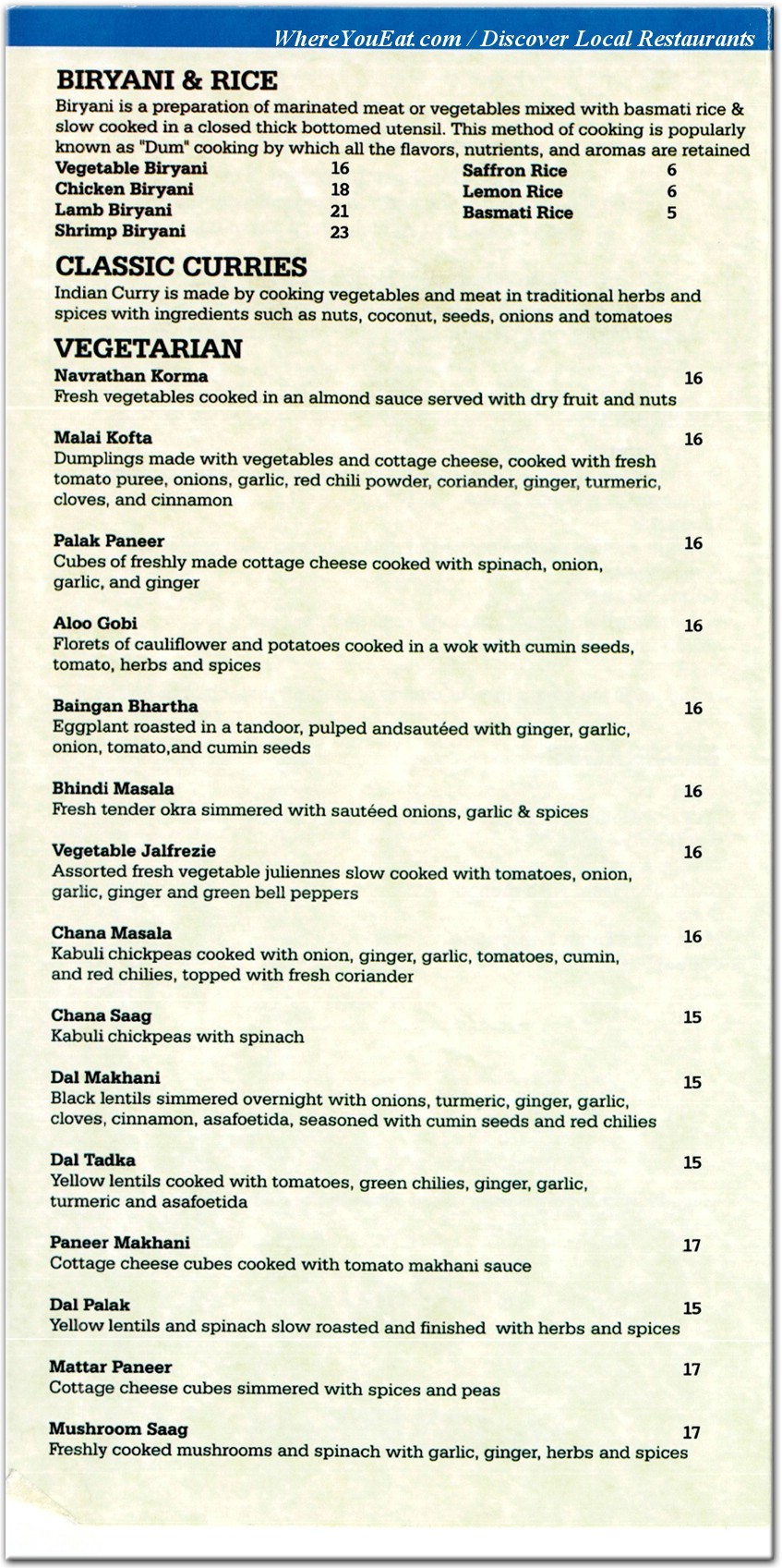 menu image