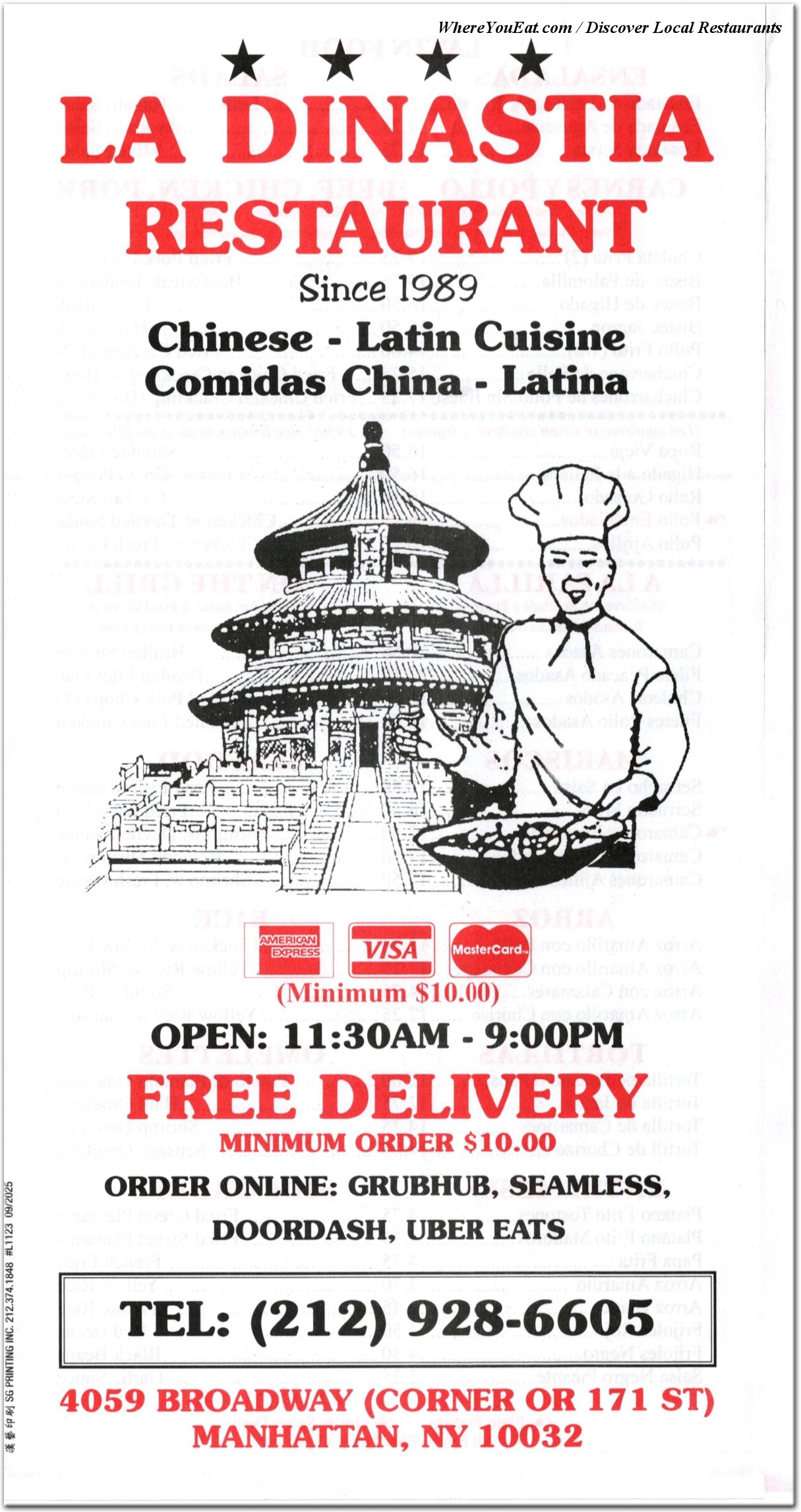 menu image