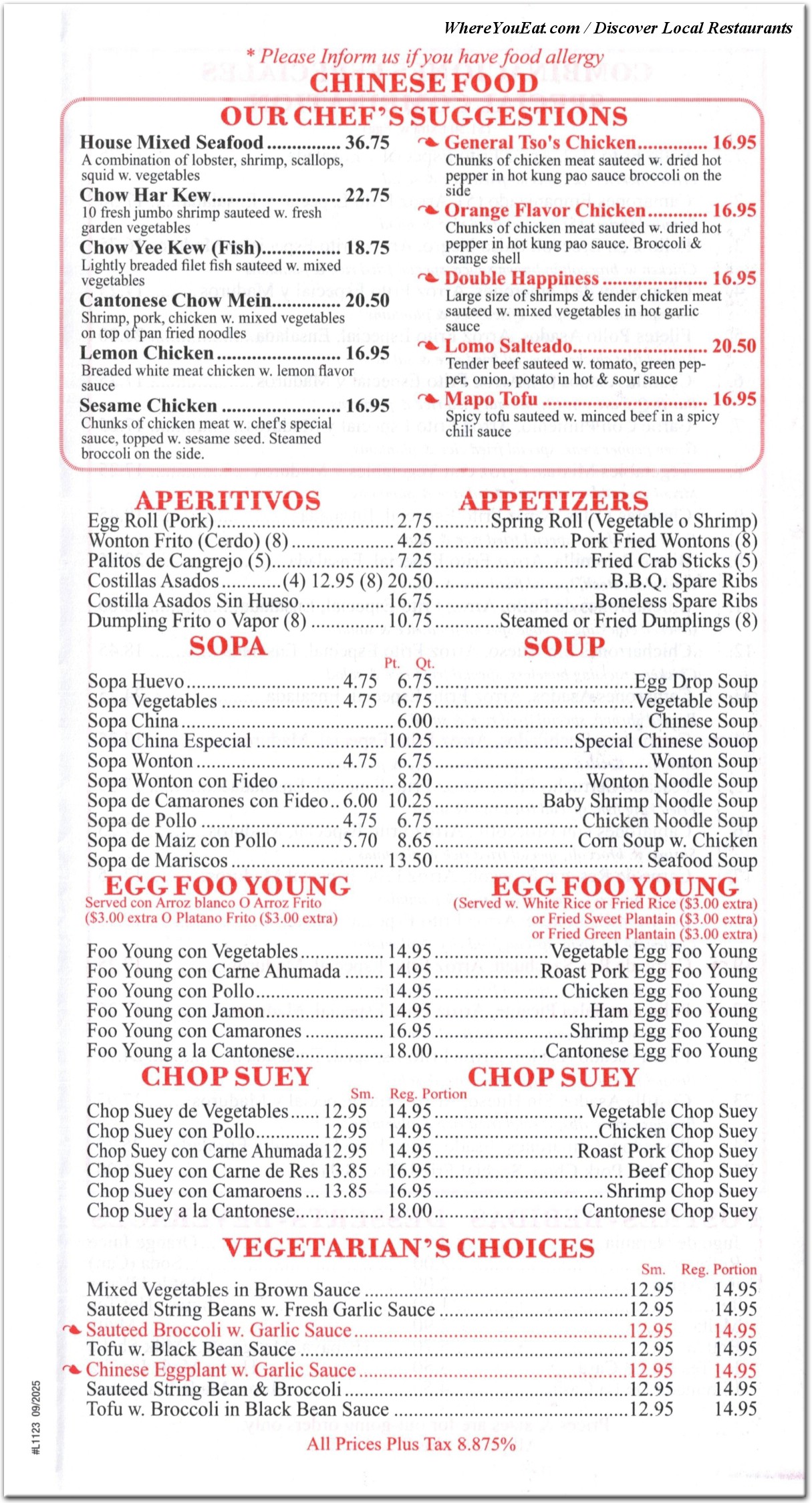 menu image