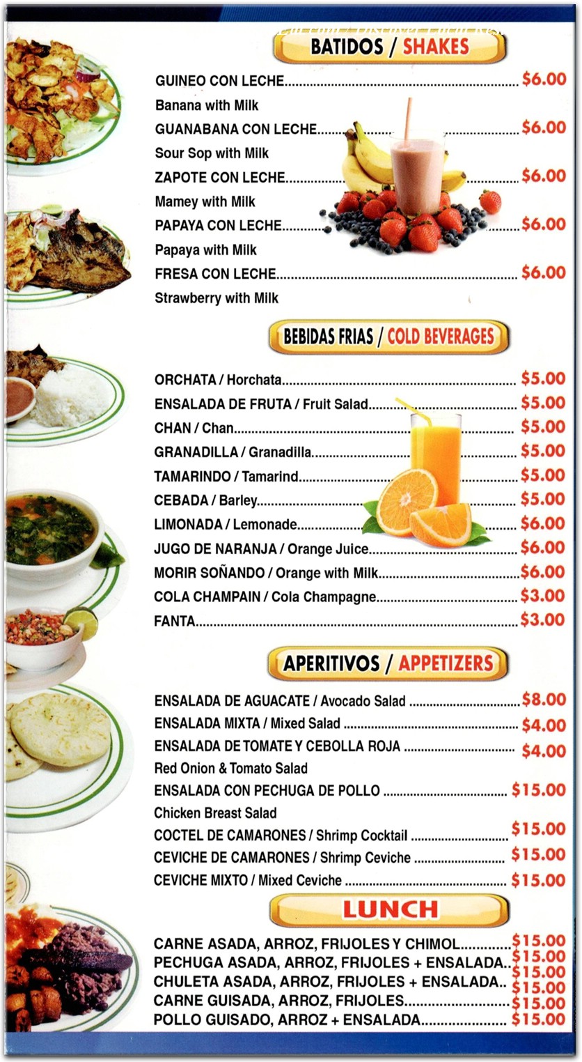menu image