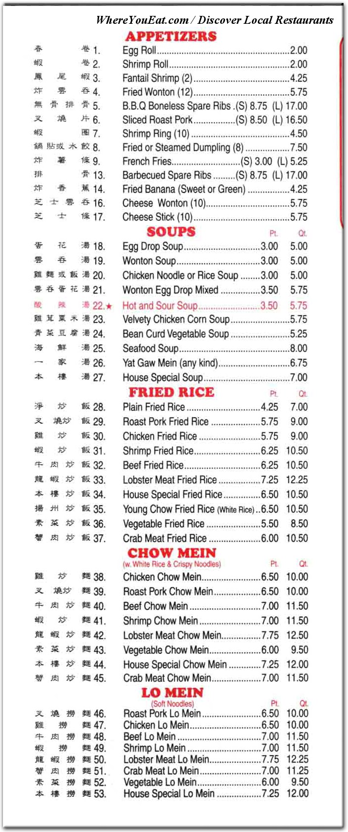 menu image