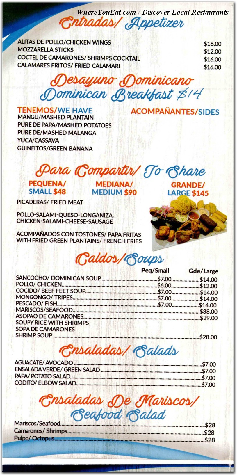 menu image