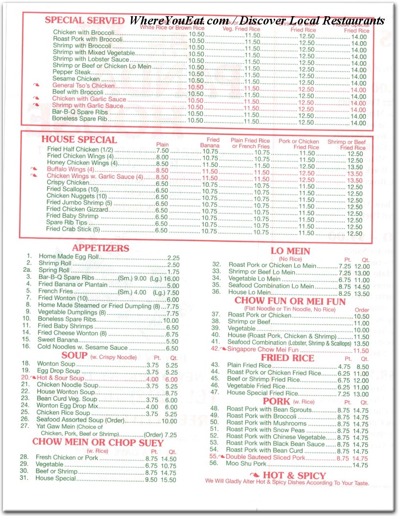 menu image