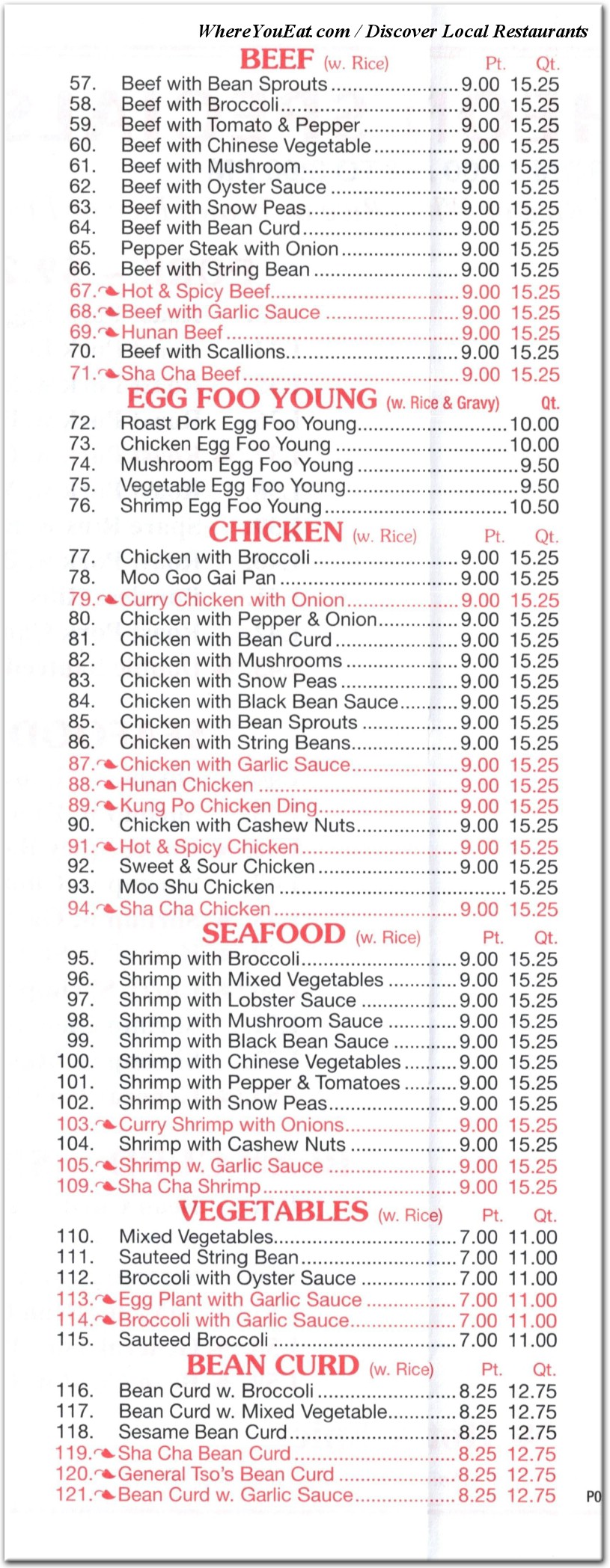 menu image