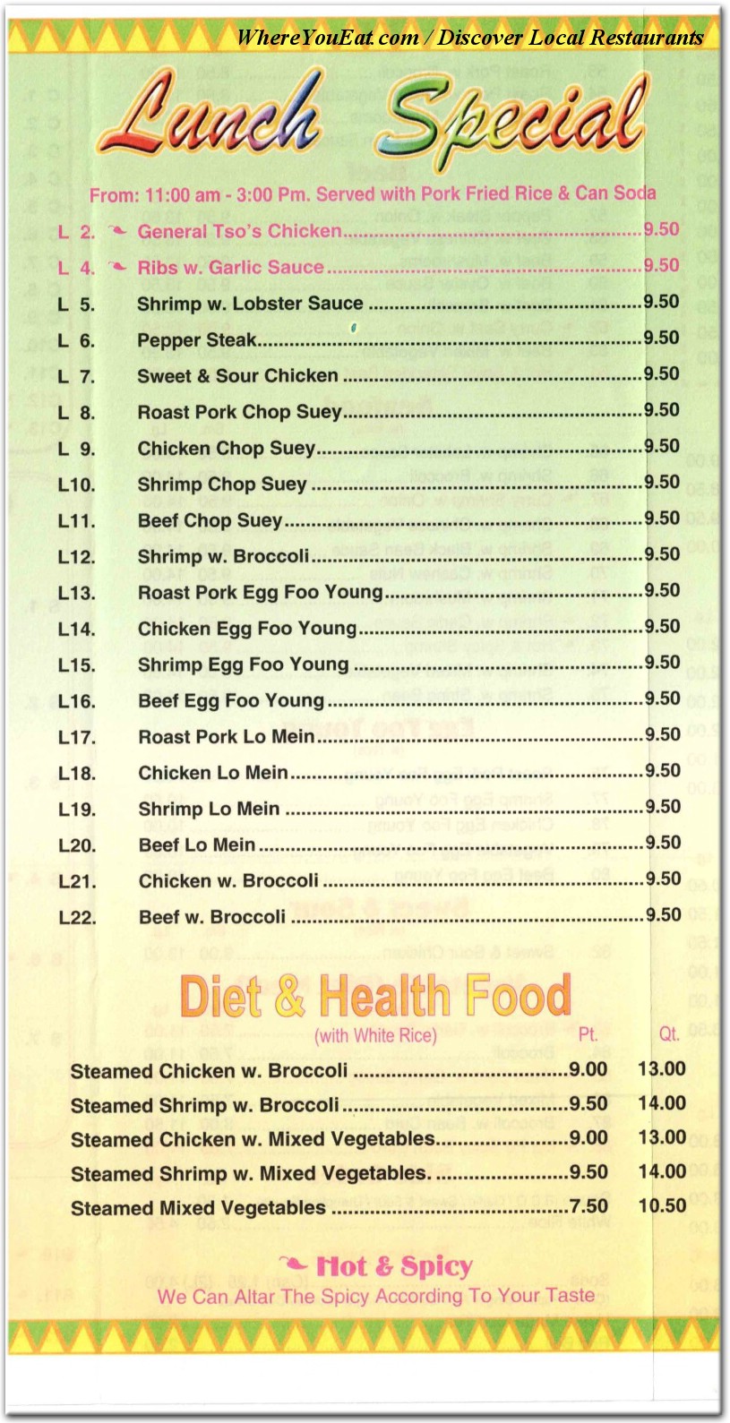 menu image