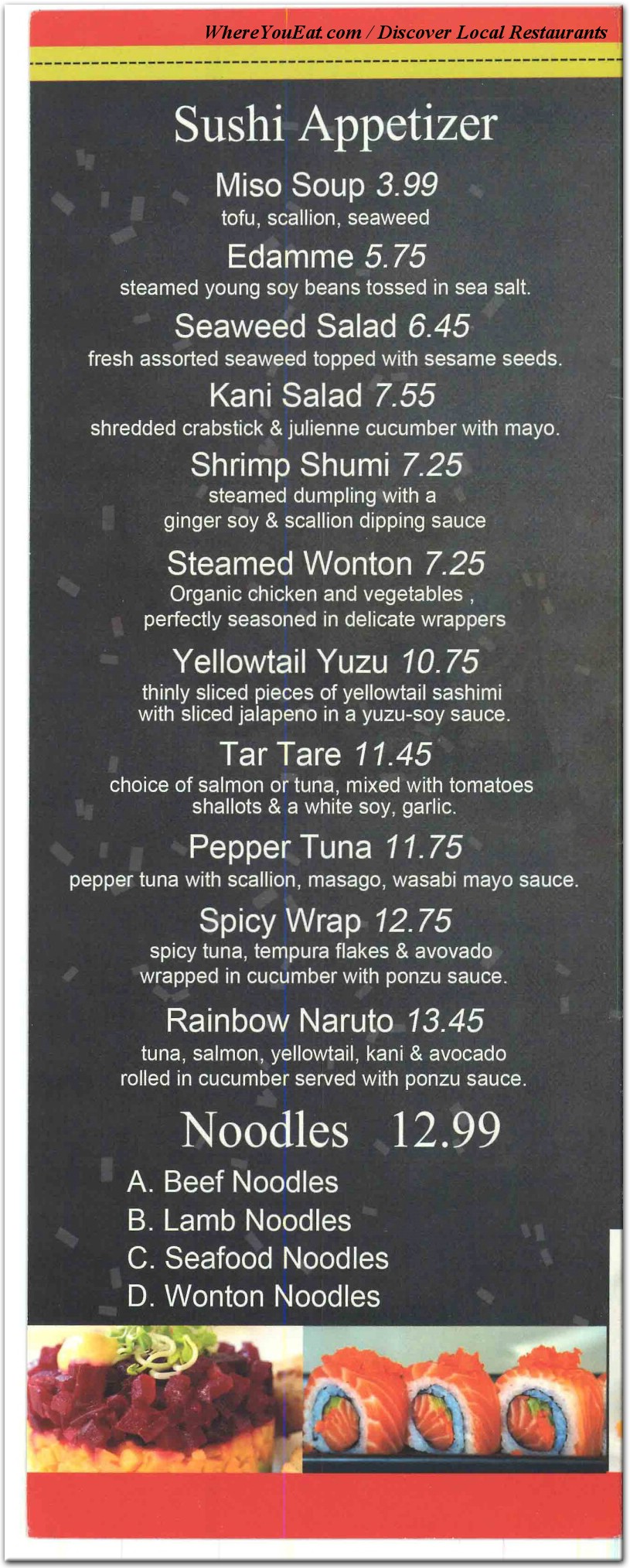 menu image