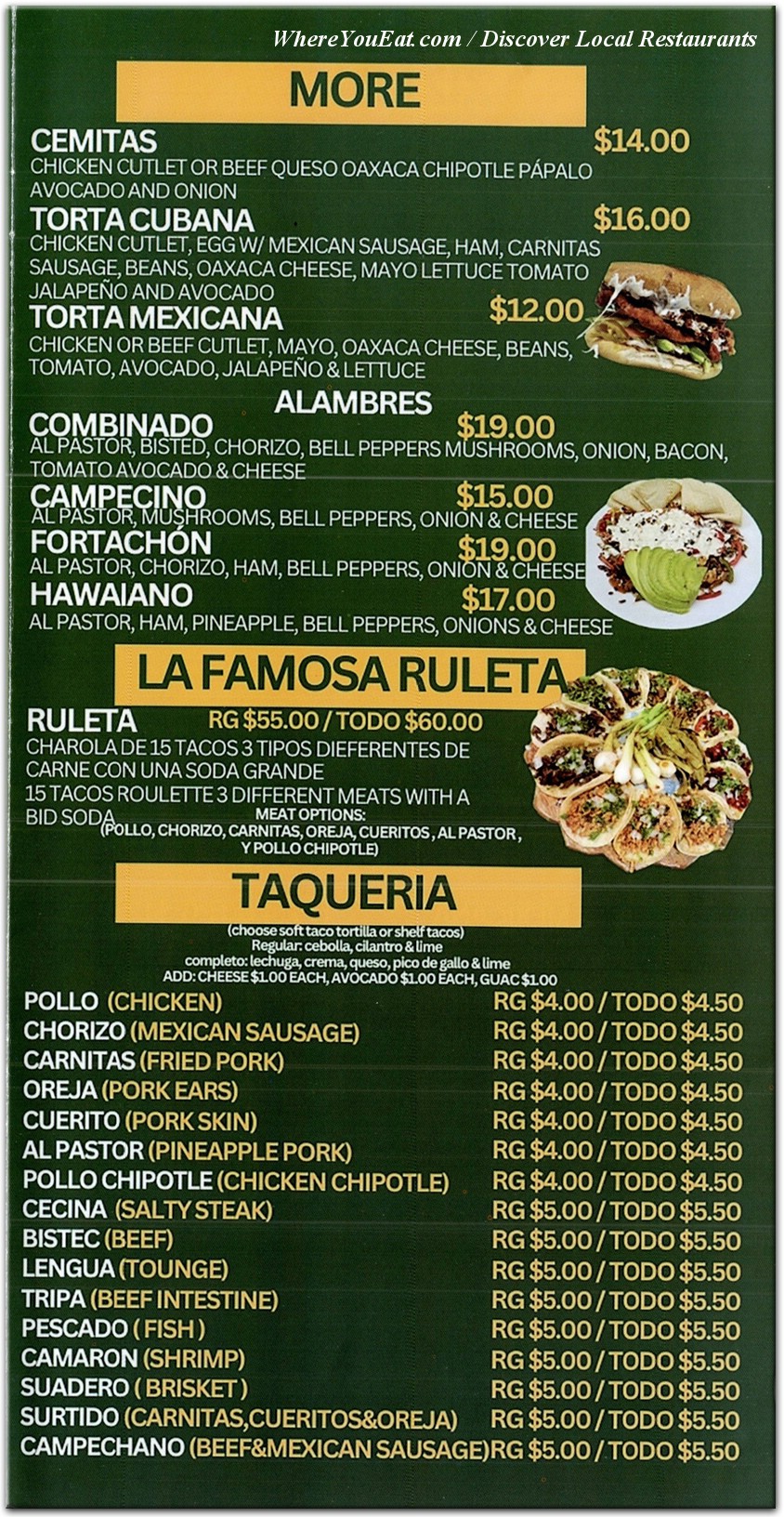 menu image