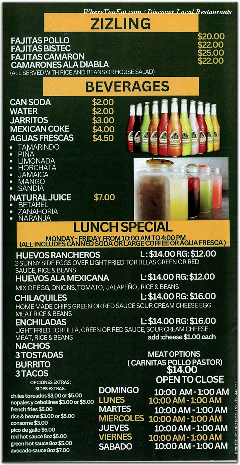 menu image