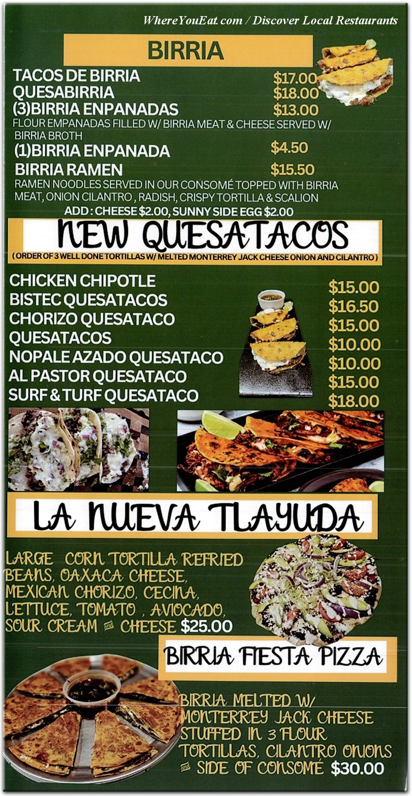 menu image