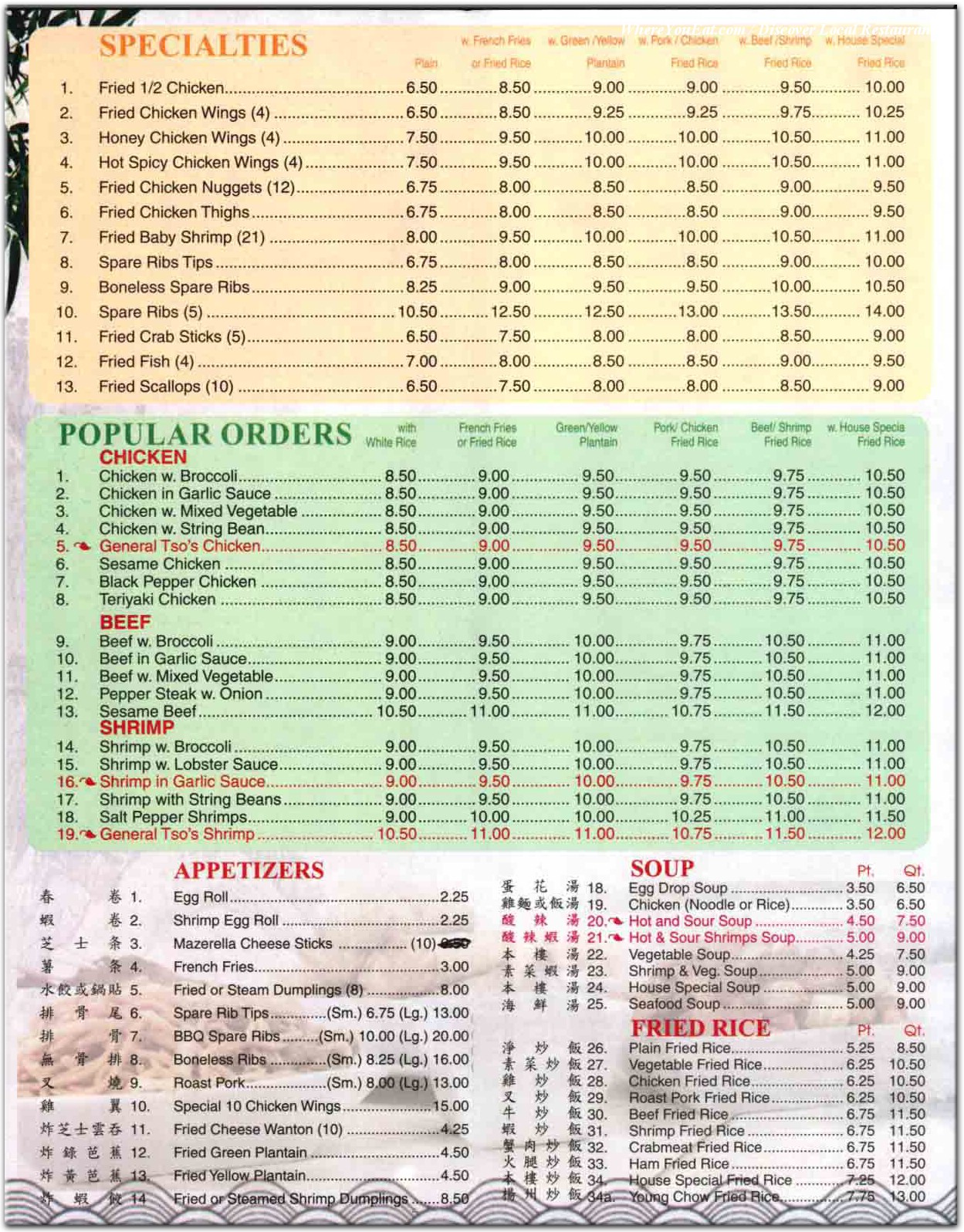 menu image