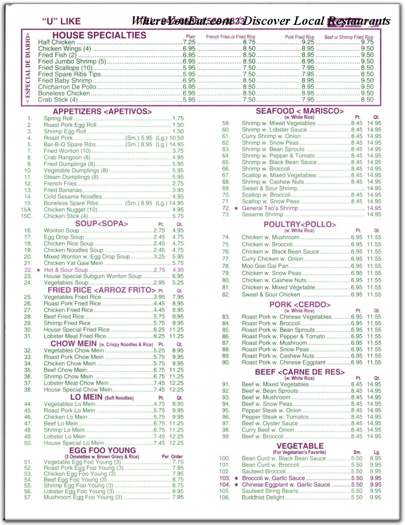 menu image