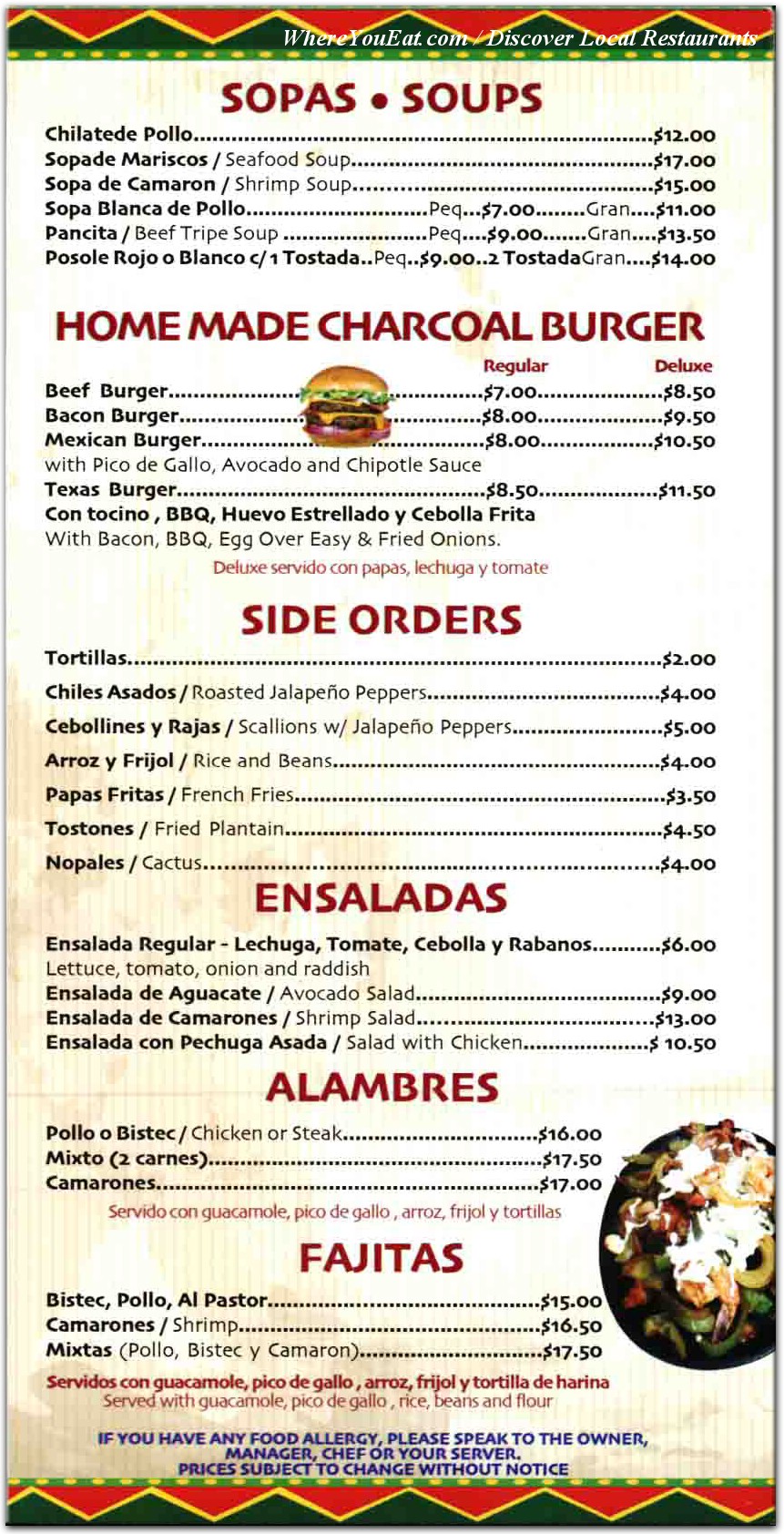 menu image