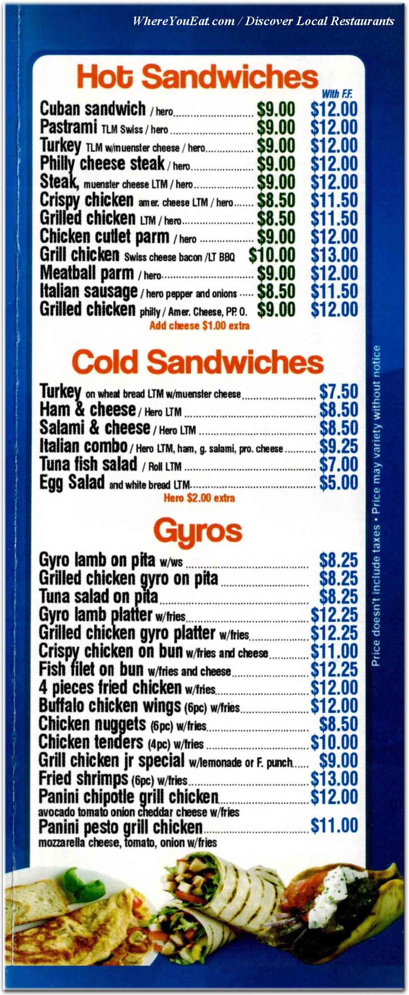 menu image