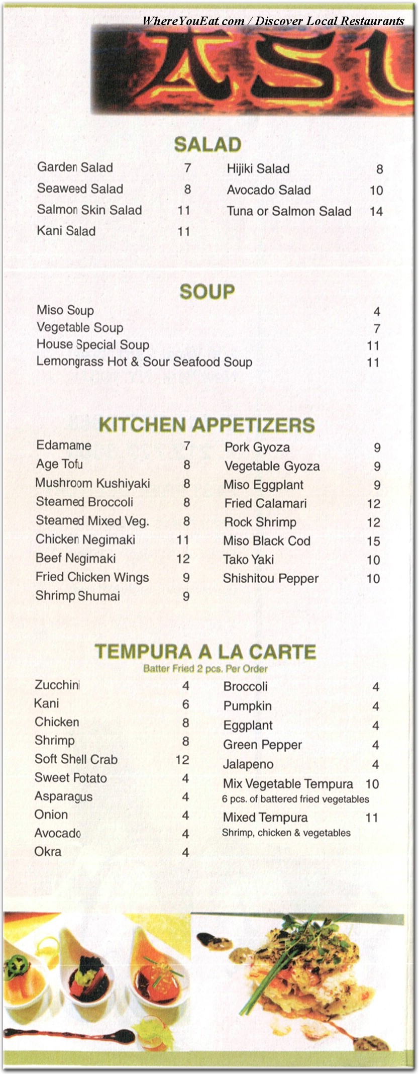 menu image