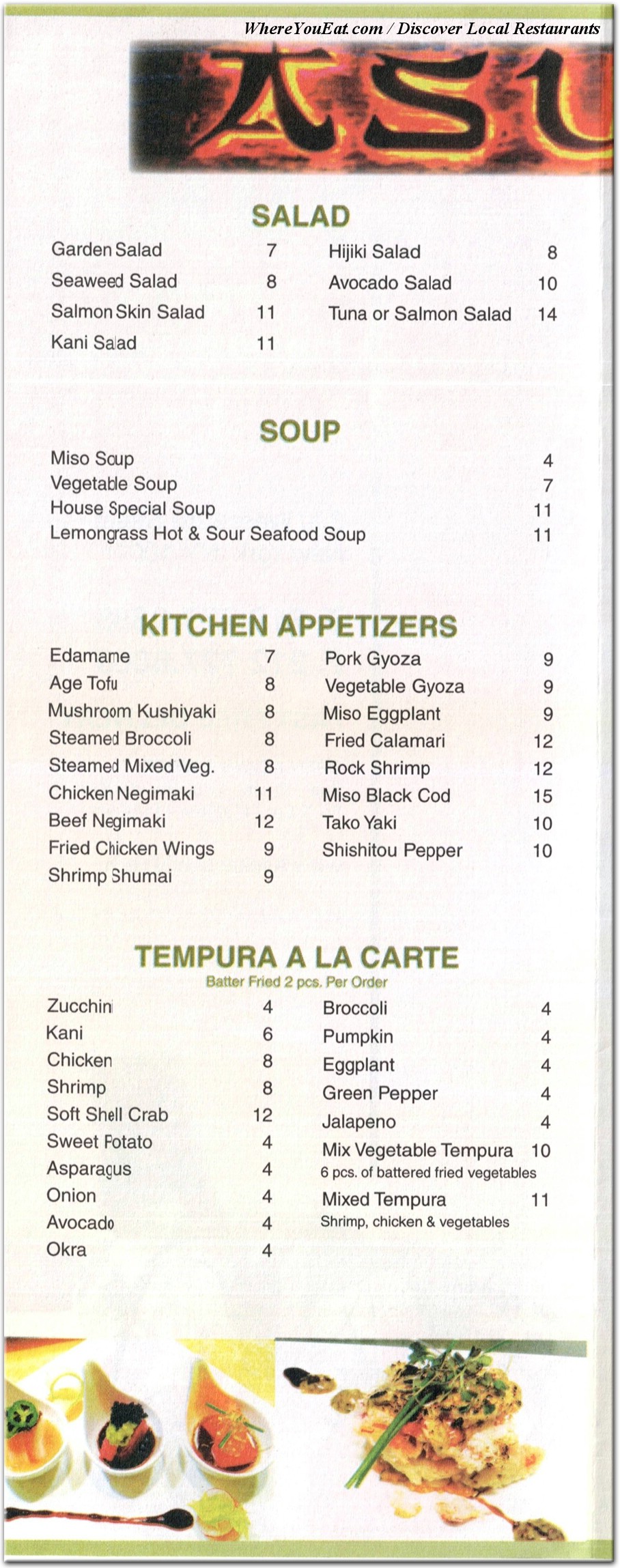 menu image